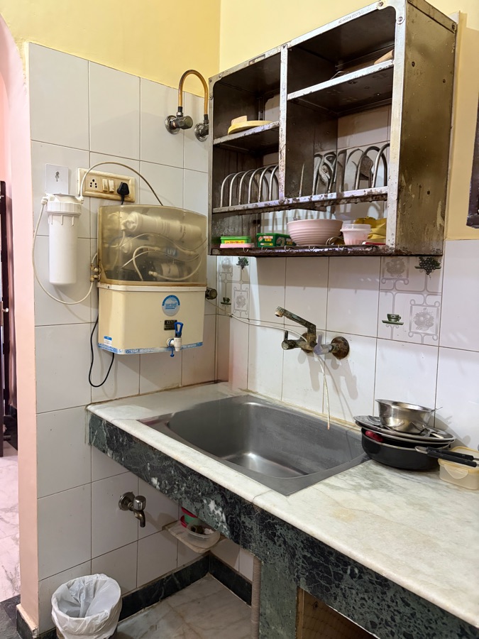 Kitchen with RO water purifier and sink