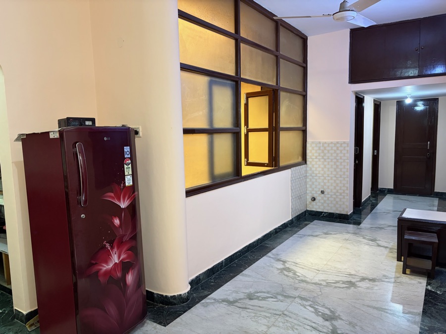 Common area with refrigerator